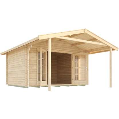 Weka Vikend hiška 137 A Vel. 2 380 cm x 580 cm od tega 200 cm nadstreška