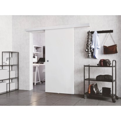 Lesena drsna vrata Livo Bela 205 cm x 95 cm x 2,5 cm