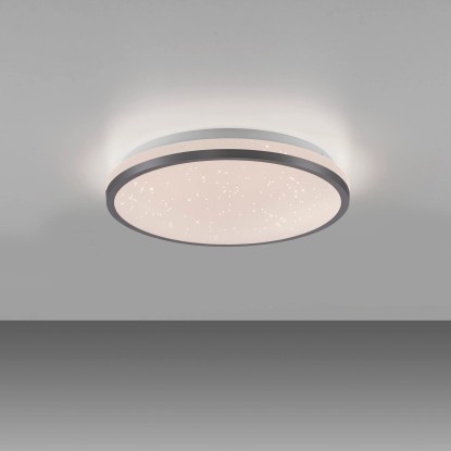 Just Light. LED stropna svetilka Kyle črna Ø 28 cm