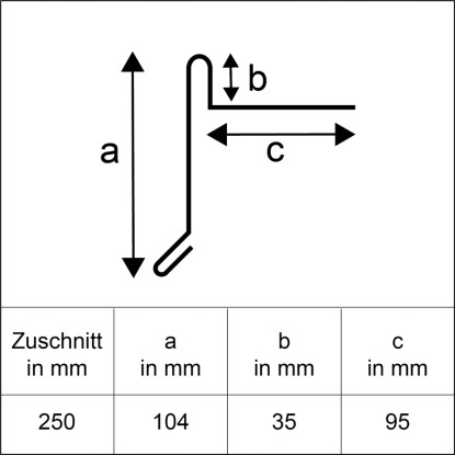 Zaključna pločevina brez vodnega zgiba mere 250 mm x 2000 mm iz aluminija