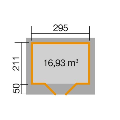 Weka Lesena vrtna hiška 126 Vel. 1 Antracit 6,2 m²