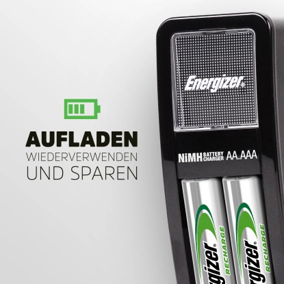 Energizer Polnilnik Mini Charger vklj. 2 x AA 2000 mAh bateriji