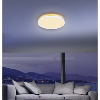 Globo LED-stropna svetilka Sapana Ø 29,4 cm Bela