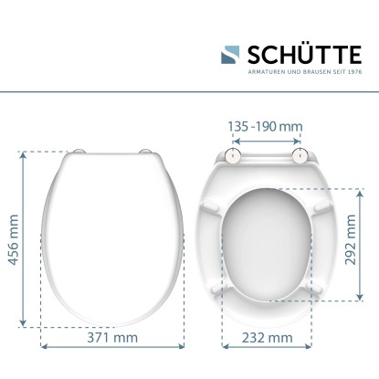 WC-deska Schütte, bela, duroplast