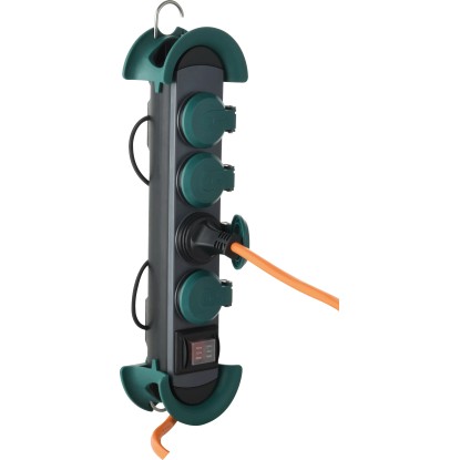 Električni razdelilnik s 4 vtičnicami in stikalom