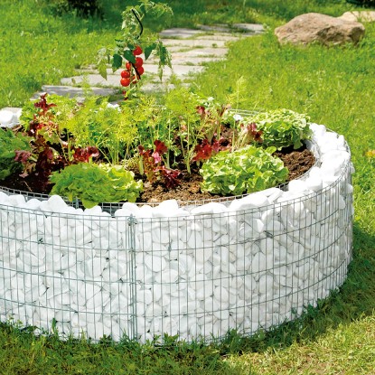 Bellissa Gabione visoka greda Okrogla Ø 146 cm/Ø 126 cm x 40 cm