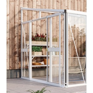 Komplet dvojnih vrat za rastlinjak Athena bela