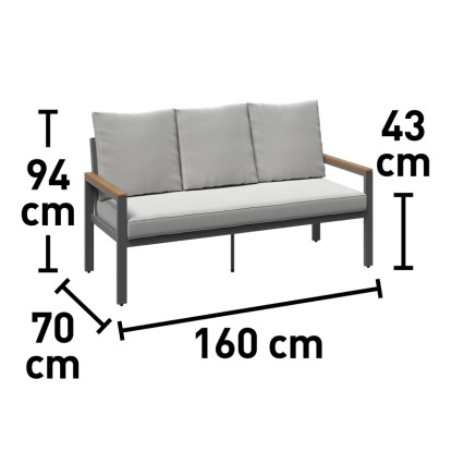 Sedežna garnitura Moonbeam 5-delna