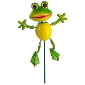 Vrtni okrasek na palici žaba 48 cm