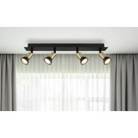 Globo Reflektor Drew 4-plamenski črna mat 500 x 60 x 90 mm
