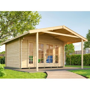 Weka Vikend hišica 137 A Vel. 1, 380 cm x 500 cm od tega 200 cm nadstrešek