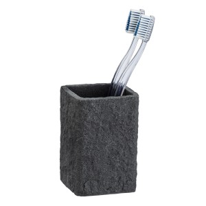 Wenko Lonček za zobne ščetke Villata poliestrska smola 7,5 x 11 x 7,5cm antracit