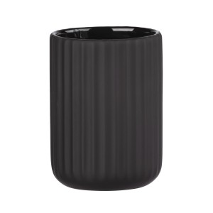 Wenko Keramični lonček za zobne ščetke Belluno črn