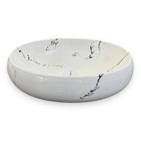 Aquaart Nadpultni keramični umivalnik Bonnie 590 mm x 410 mm x 160 mm