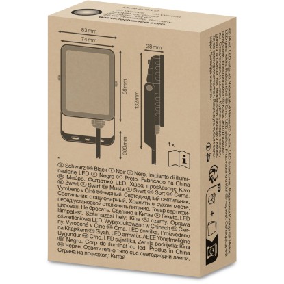 Ledvance Zunanji reflektor Floodlight Essential 10 W črna 13,2 x 8,3 cm