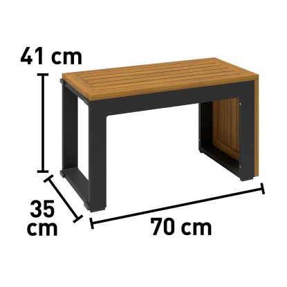 Zunanja sedežna garnitura Lipson 3-delna iz akacijevega lesa in aluminija Siva
