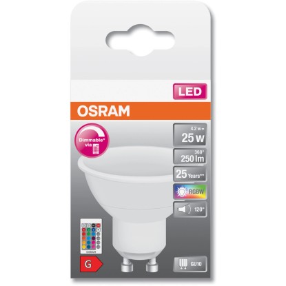 Osram LED-sijalka GU10 4,2 W toplo bela 250 lm EEK: G 5,6 x 5 cm (V x Ø)
