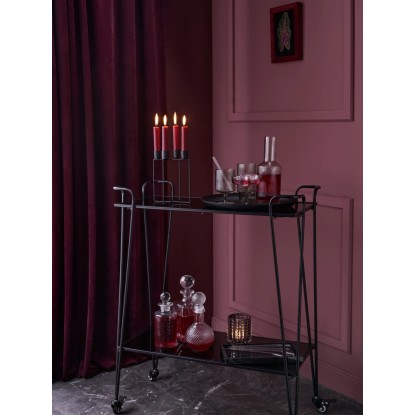 Svečnik Midnight Mystery 10,5 cm x 10,5 cm črn