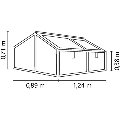 Vitavia topla greda Gamma HKP Aluminij Š 89 x G 124 x V 71 cm