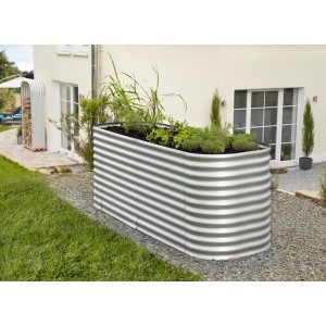 Podaljšek za visoko gredo Basic Aluminij 0,64 m²