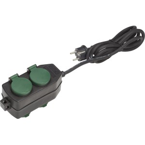 Električni Razdelilnik H05RR-F 3 x 1,5 mm², črn, 2 m