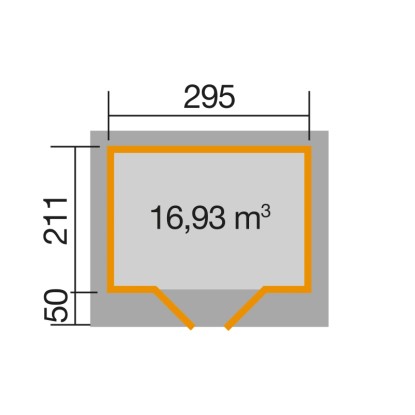 Weka Lesena vrtna hiška 126 Vel. 1 Švedska rdeča 6,2 m²