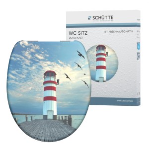 WC-deska Schütte Lighthouse, duroplast, z avtomatskim spuščanjem