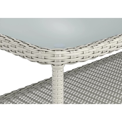 Gulfport Sedežna garnitura iz ratana 4-delna siva
