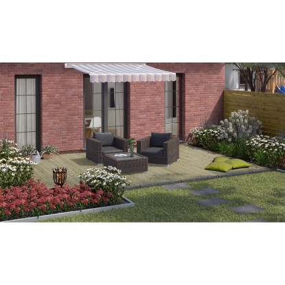 Terasna deska narebrena Zelena tlačno impregnirana 14,4 cm x 2,7 cm x 200 cm