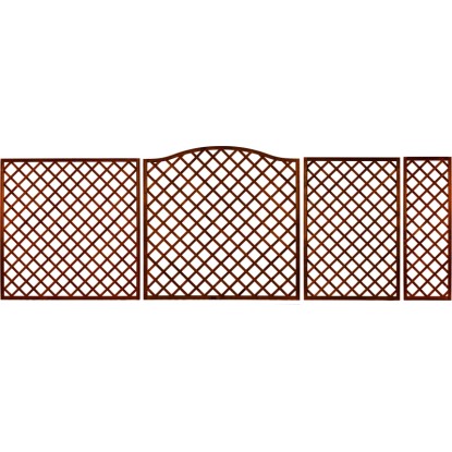 Element ograje za zasebnost Pergola rjav 180 cm x 60 cm FSC