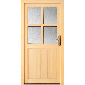 Lesena stranska vhodna vrata NET 502 smreka naravna 98 cm x 200 cm desno