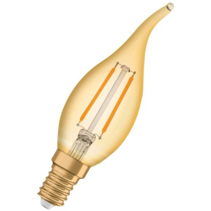 Osram LED-sijalka 1906 oblike plamena E14/2,5 W (220 lm) topla bela