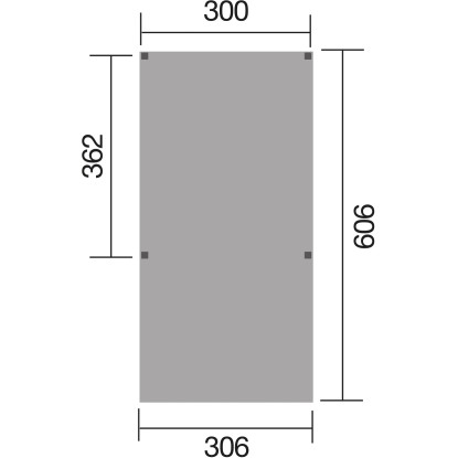 Weka Enojni avtomobilski nadstrešek Mugello A 306 cm x 606 cm