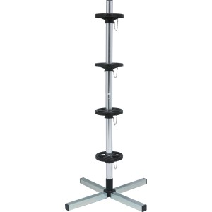 Stojalo za pnevmatike s prekrivalom iz flisa