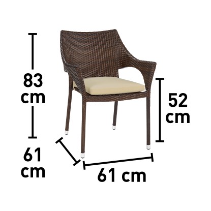Stol za skladanje Davenport iz poliratana