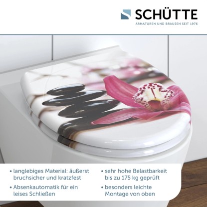 WC-deska Schütte Wellyness duroplast avtomatsko spuščanje hitro odpenjanje