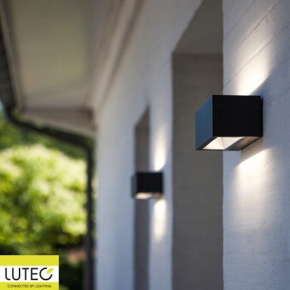 Lutec LED zunanja stenska svetilka Gemini antracitna
