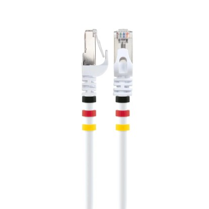 Schwaiger Omrežni kabel CAT7 S/FTP vklj. s 3 barvnimi sponkami - bel 15,0 m