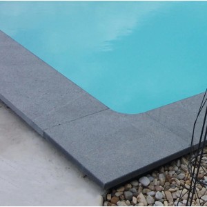 Granitna obroba za pravokotne bazene 700 cm x 350 cm Padang Dark