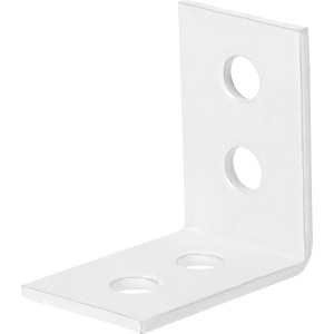 Vezni kotnik bel prašno lakiran 25 mm x 25 mm x 14 mm