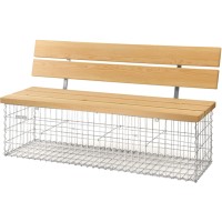 Bellissa Klop - gabion calma z naslonom Pocinkana 150x40x44/83 cm