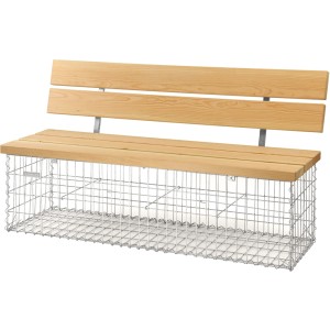 Bellissa Klop - gabion calma z naslonom Pocinkana 150x40x44/83 cm