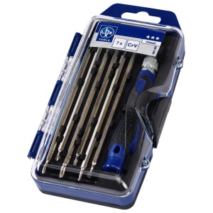 LUX-TOOLS Komplet zamenljivih nastavkov za izvijač 7-delni Classic