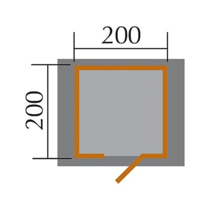 Weka Lesena vrtna hiška Bregenz A Naravna 200 cm x 200 cm