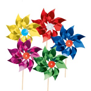 Mlin na veter XL Pisan Kovinski sijaj Ø 27 cm