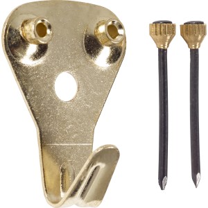 LUX-TOOLS Kljuka za slike Velikost 2 Prevlečena z medenino 2 kosa