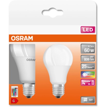 Osram LED-sijalka E27 v obliki žarnice 9 W 806 lm 2 kosa 11,2 x 6 cm (V x Ø)
