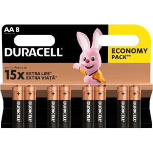 Duracell Alkalne baterije Basic AA 8 kos