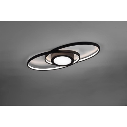 Trio LED stropno svetilo Galaxy 27 W antracitne barve s stikalom za zatemnitev