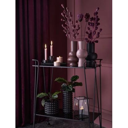 Stojalo za čajne svečke Midnight Mystery 5 cm x Ø 6 cm Črno